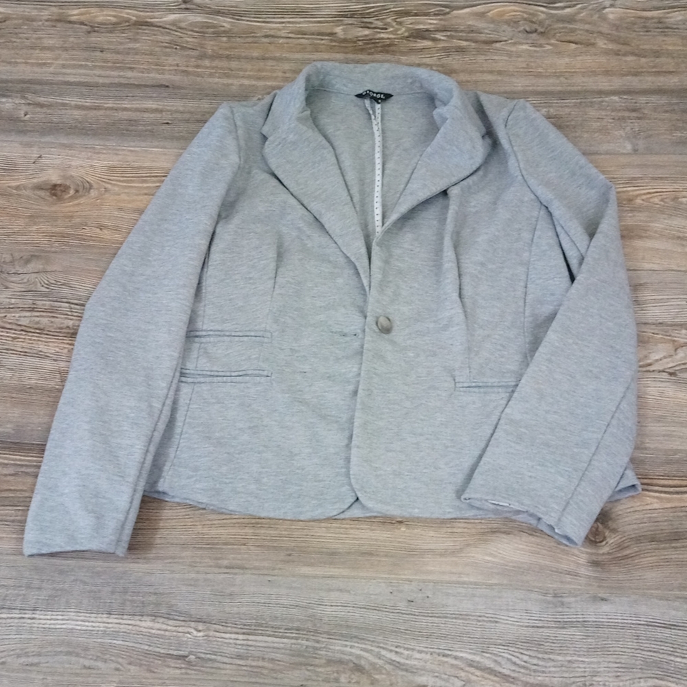Gray Long Sleeve Button Blazer Jacket - image 1